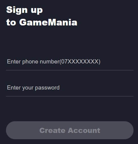 Game Mania Casino Register